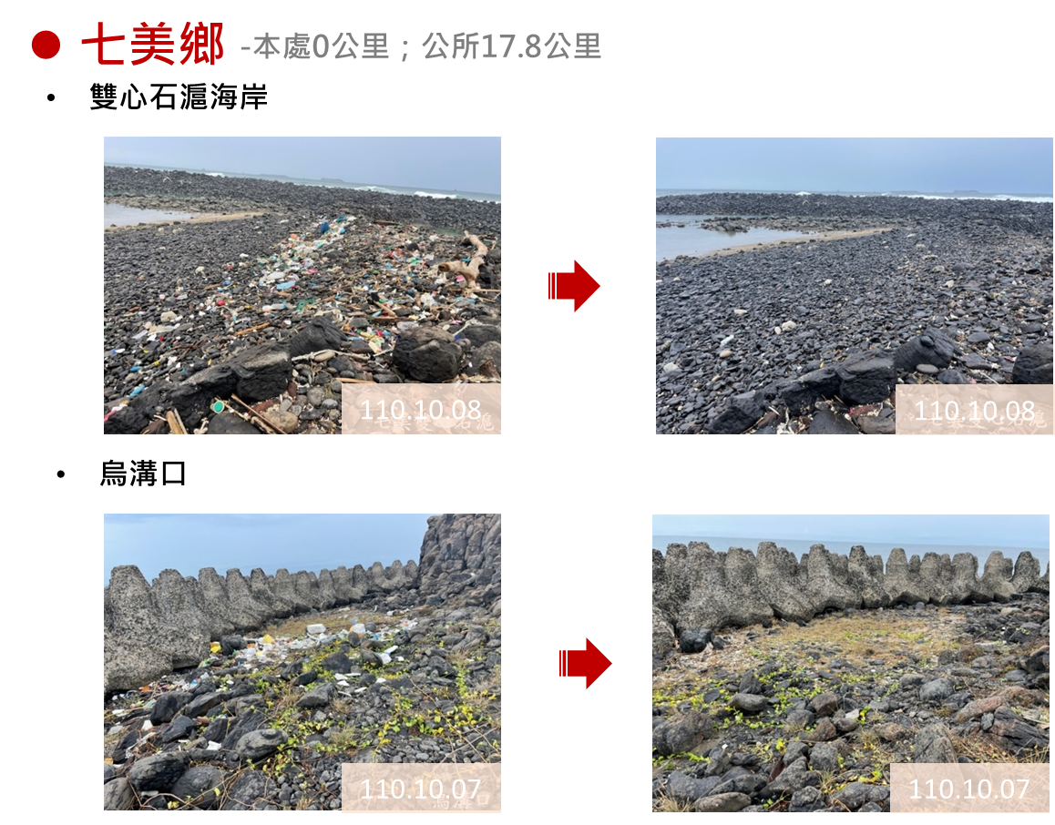 七美鄉定期清理狀況